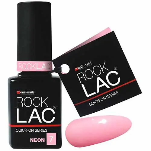 RockLac 7 - neon enyhe rózsaszín, 11ml