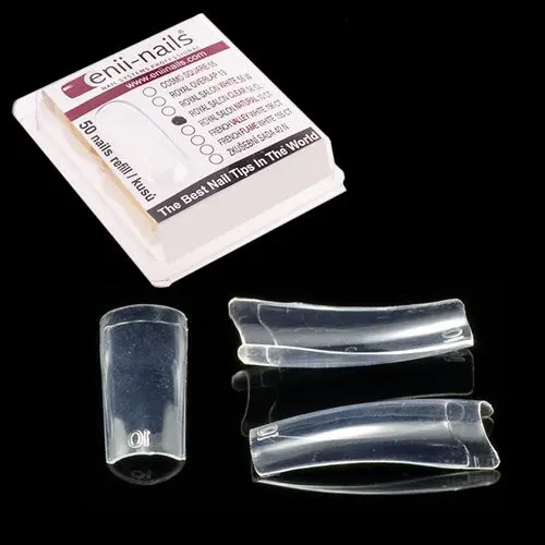 Átlátszó műköröm tipek, 5-ös, 50db - Royal Clear