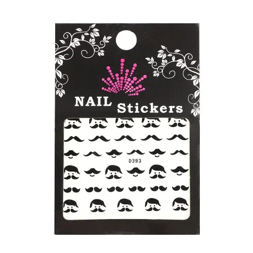 Köröm matrica mustache motívummal