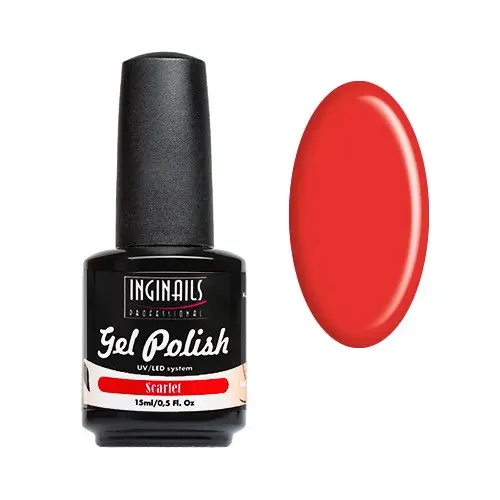 UV gél lakk Inginails Professional 15ml - Scarlet