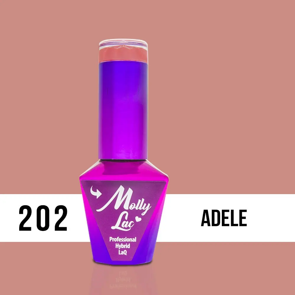 MOLLY LAC gél lakk Sensual Adele 202, 10ml/gél lakk készítés