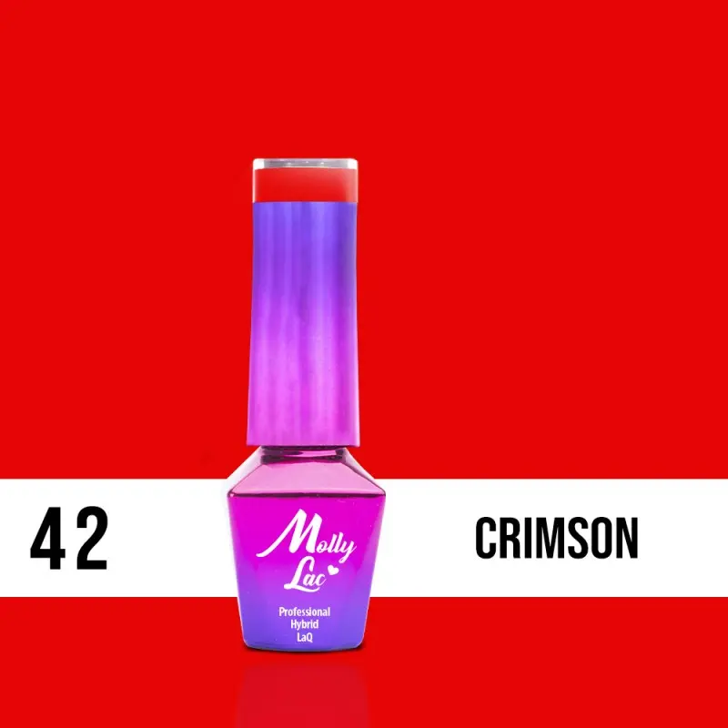 MOLLY LAC gél lakk Elite Women - Crimson 42, 5ml/gél lakk készítés