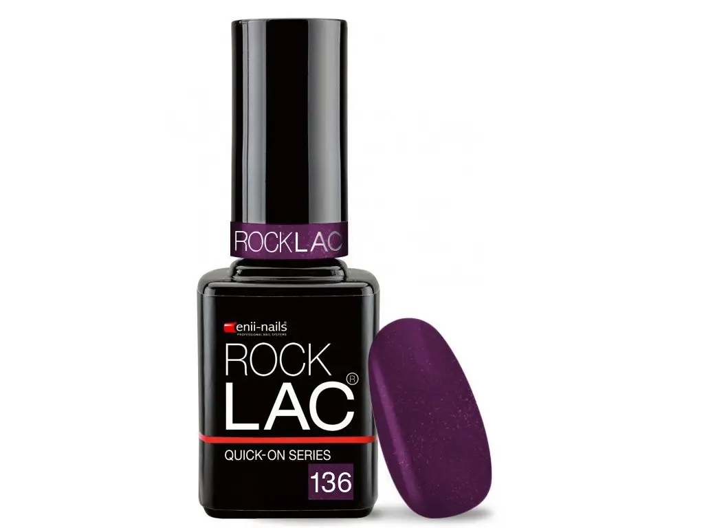 RockLac 136 - lila csillámmal, 11ml