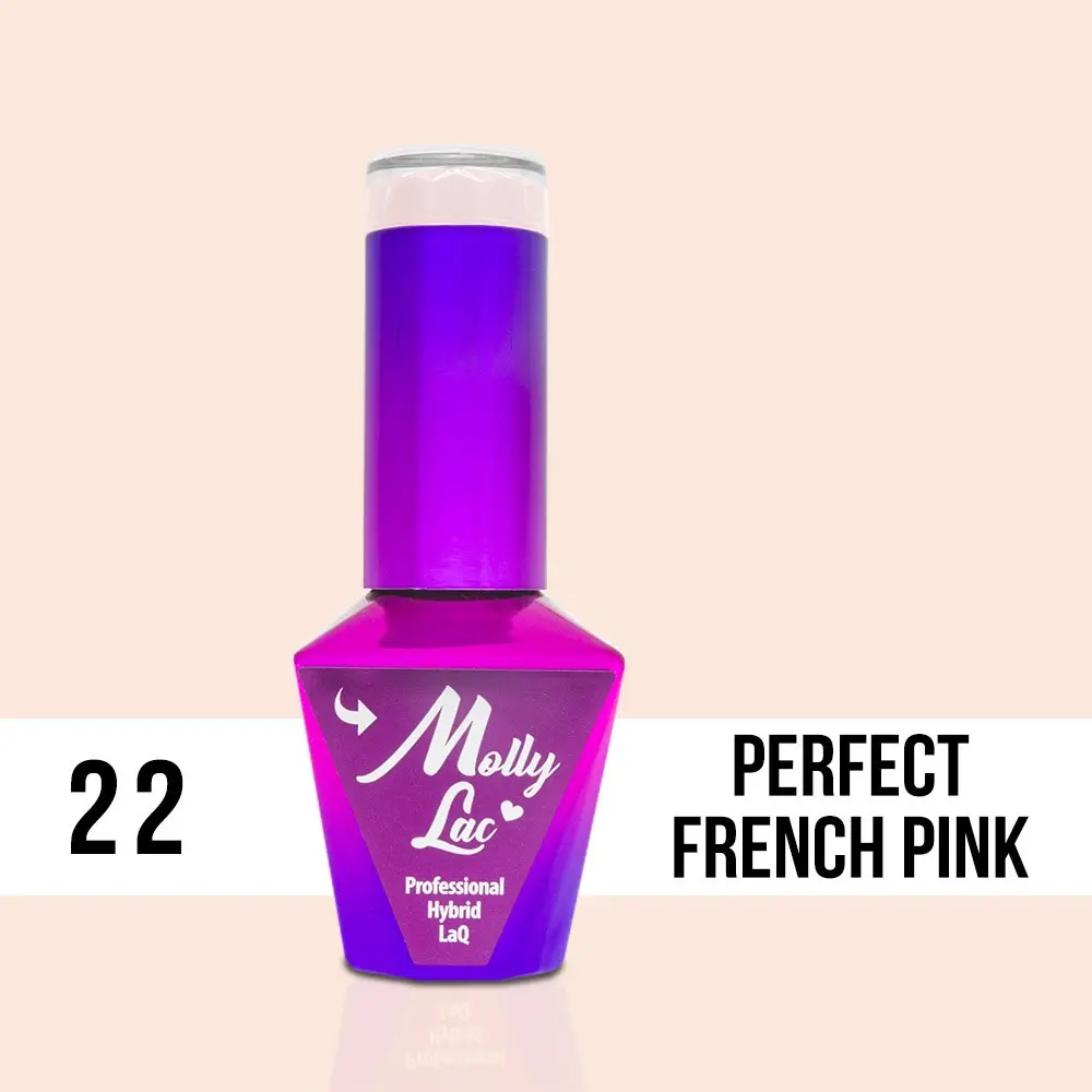 MOLLY LAC UV/LED gél lakk Yes I Do - Perfect French Pink 22, 10ml/gél lakk készítés