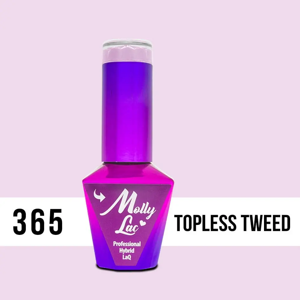 MOLLY LAC UV/LED gél lakk Silk Cotton - Topless Tweed 365, 10ml/gél lakk készítés