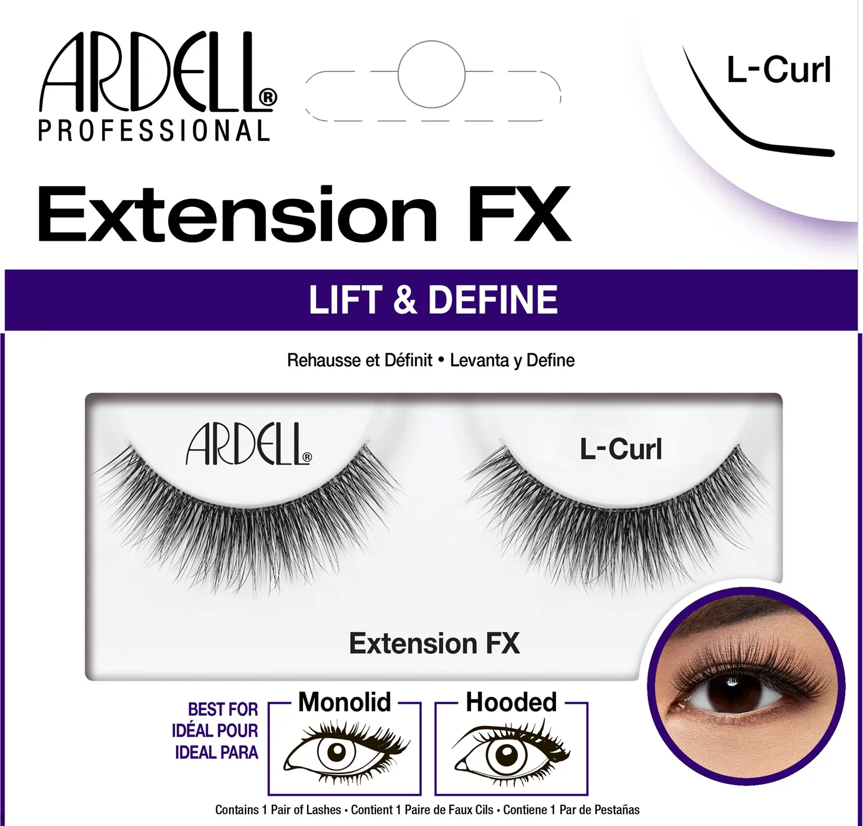 Ardell - 3D Extension FX Műszempilla L-Curl