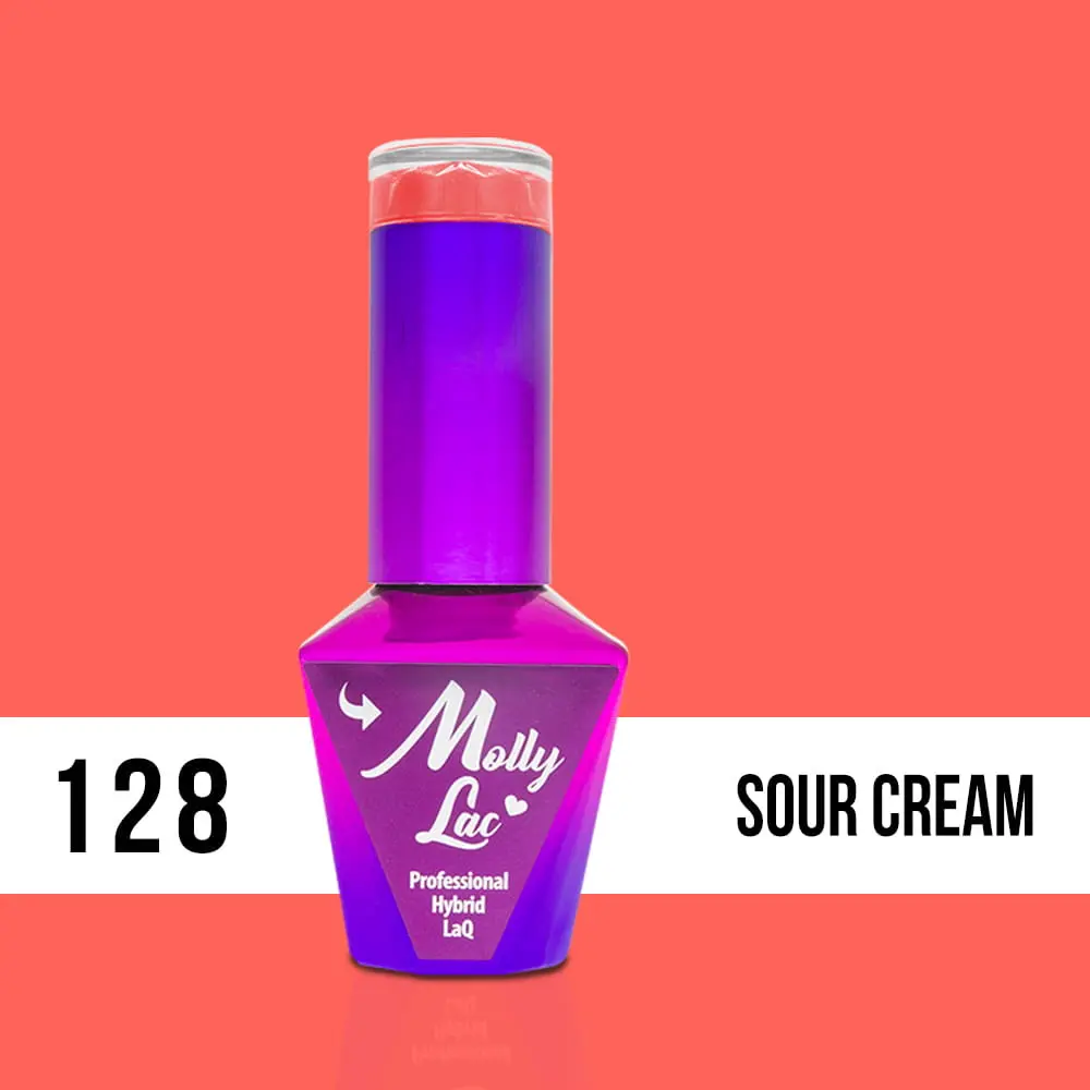 MOLLY LAC UV/LED Yoghurt - Sour Cream 128, 10ml/gél lakk készítés