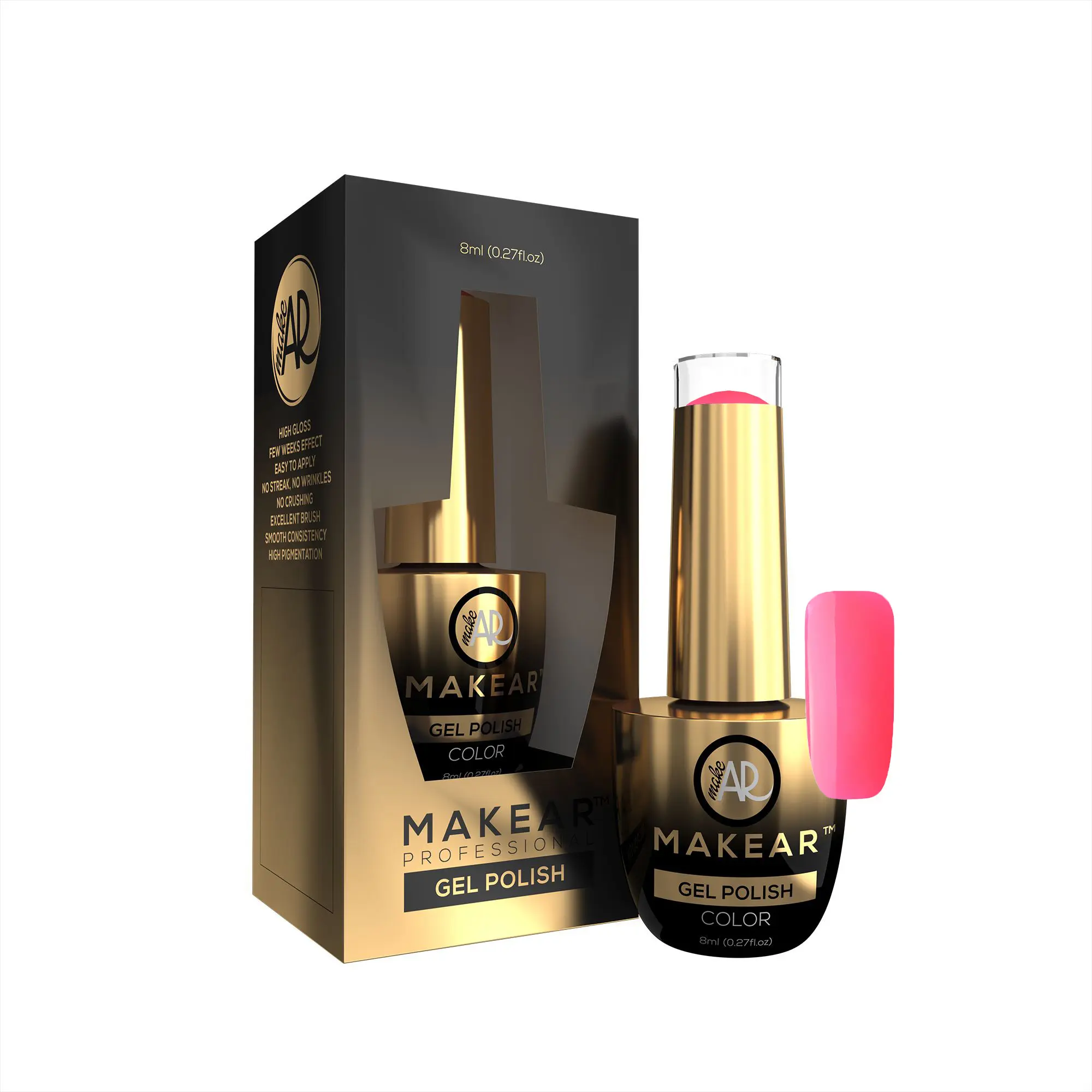 Makear Színes gél lakk - Neon pink - N03, 8ml/gél lakk készítés