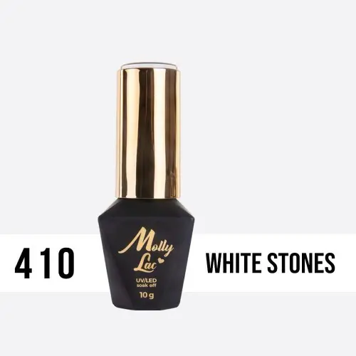 Gél lakk, UV/LED Molly Lac - White Stones 410, 10ml/gél lakk készítés