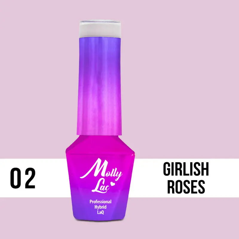 Molly lac gél lakk – Glamour Women – Girlish Roses 02, 10 ml /gél lakk készítés