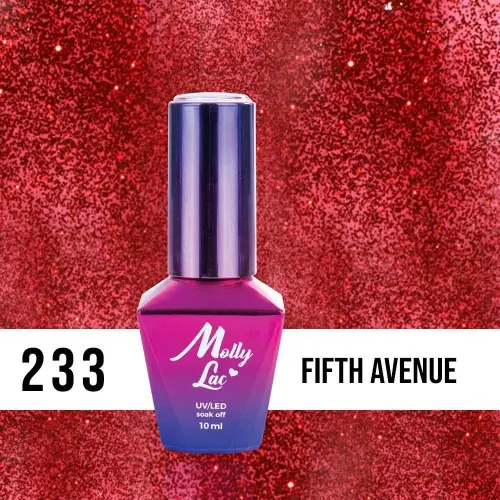 MOLLY LAC UV/LED gél lakk Glowing Time - Fifth Avenue 233, 10ml