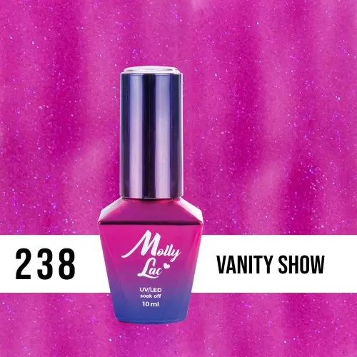 MOLLY LAC UV/LED gél lakk Glowing Time - Vanity Show 238, 10ml