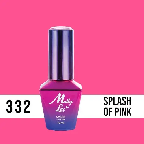 MOLLY LAC UV/LED gél lakk Fancy Fashion - Splash Of Pink 332, 10ml