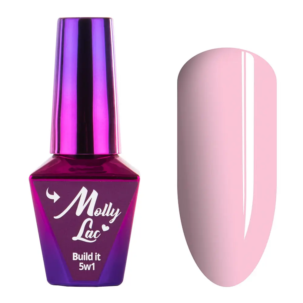 UV/LED gél lakk Molly Lac, 5 az 1-ben - Rose, 10ml