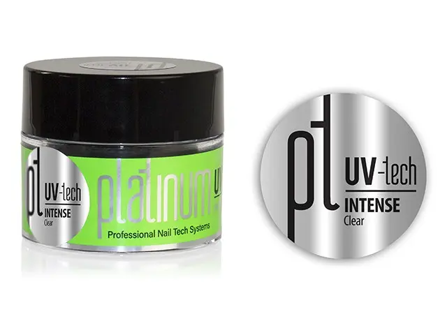 Platinum UV-tech építő körömzselé – Intense Clear, 50g