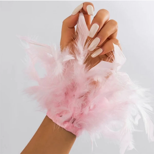 Pink feathers for nail art photography
