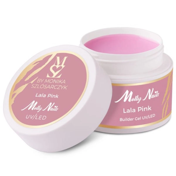 Műköröm építő zselé Salon Gel Lala Pink Molly Nails HEMA/Di-HEMA Free TPO Free 50g