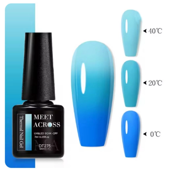 THERMO gél lakk - Sky Blue/Pastel Blue DT275, 7 ml