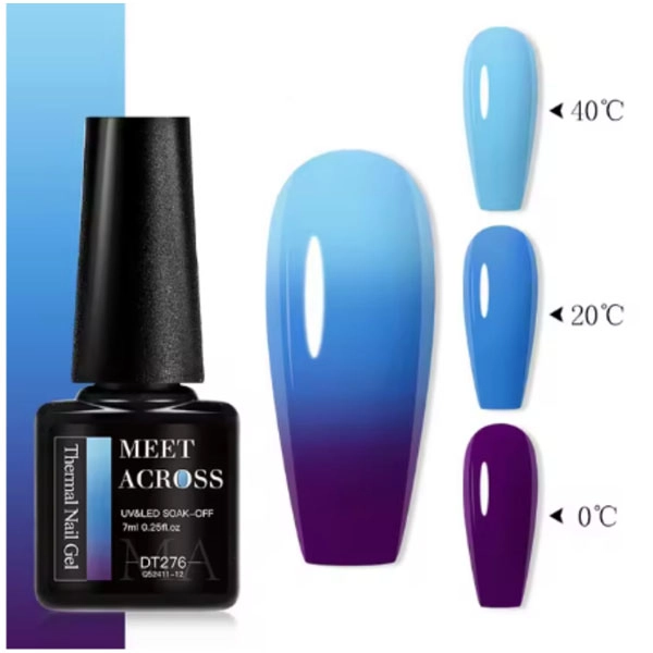 THERMO gél lakk - Azure/Deep Purple DT276, 7 ml