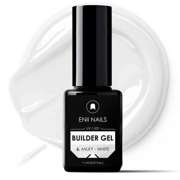 Enii Builder gel bottle 6 Milky-White, 11ml/gél lakk készítés