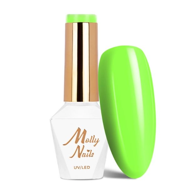 Molly Lac UV/LED gél lak HEMA/Di-HEMA Free Vivid Vibes - Toxic Lime, Nr. 282, 8g