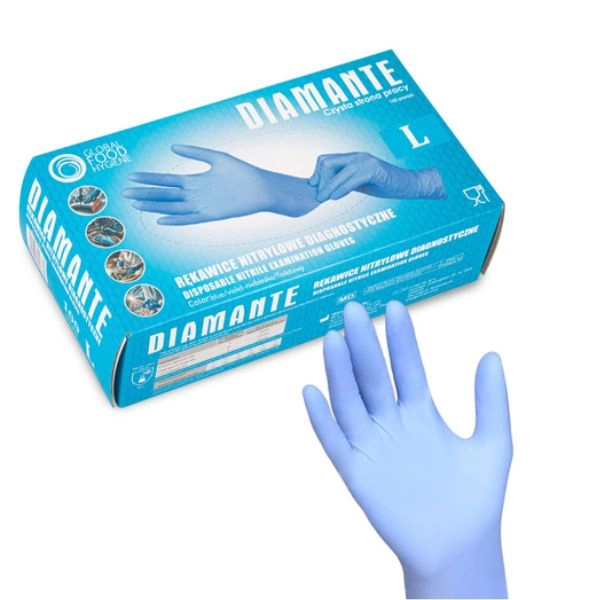 100db, púdermentes gumikesztyű – L méret