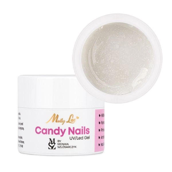 UV/LED zselé Molly Nails Candy Nails - Candy Snow, 5g