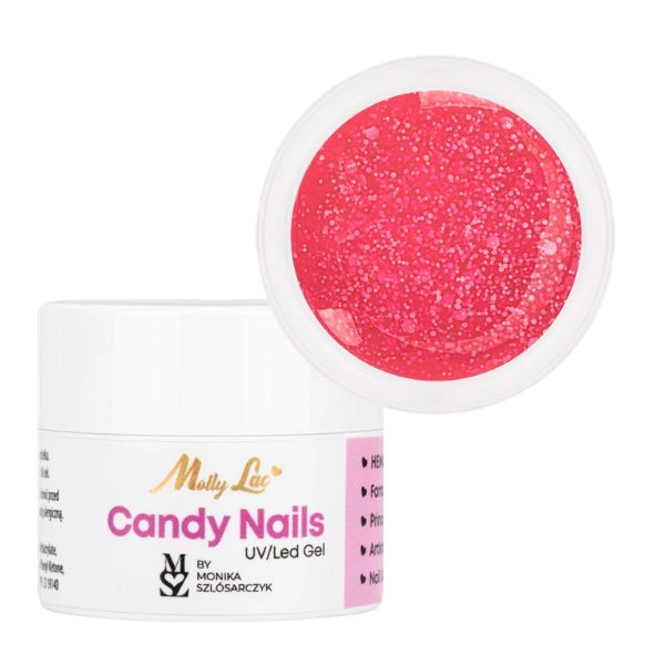 UV/LED zselé Molly Nails Candy Nails - Candy Pink, 5g