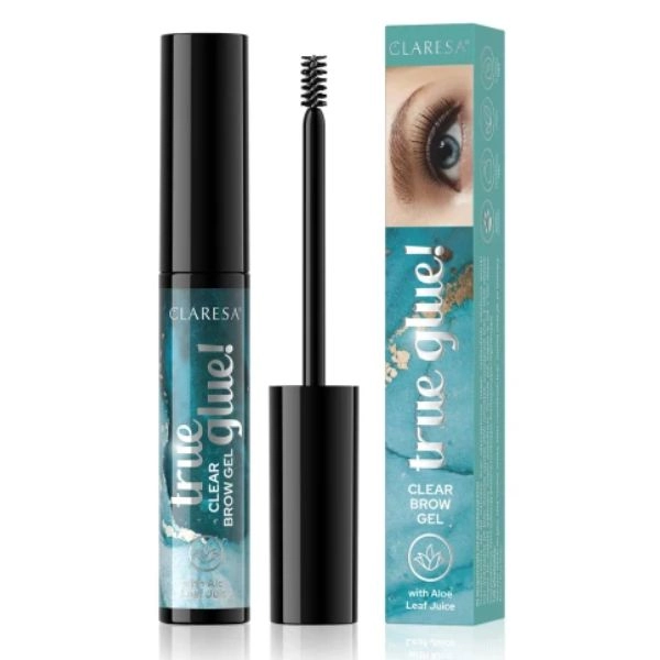 Claresa True Glue Clear 01 – szemöldökzselé, 8 ml