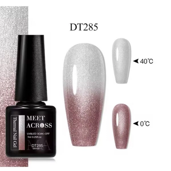 THERMO gél lakk - Pink/White DT285, 7 ml