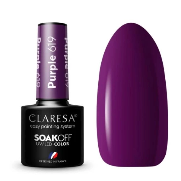 Claresa UV/LED Color Soak Off - PURPLE 619, 5g