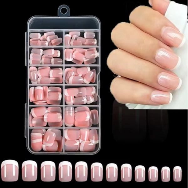 Körömvégek, 120 db - French Manicure