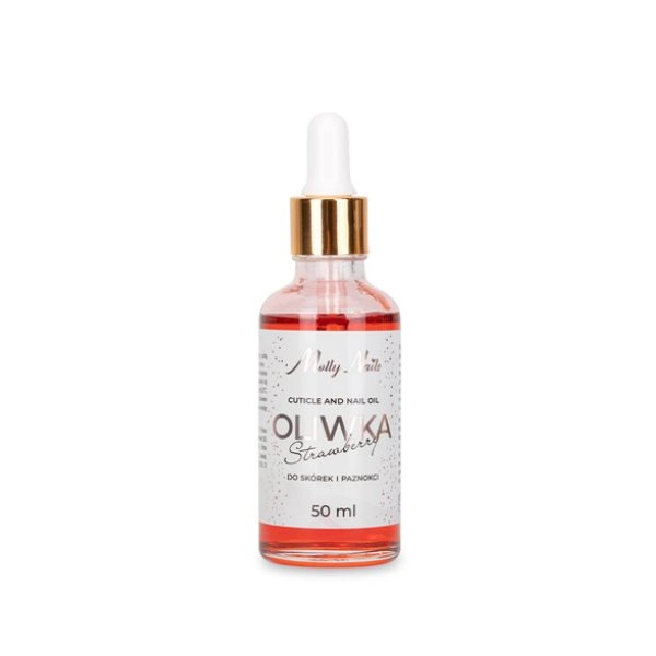 MollyNails Körömágybőr-olaj – Strawberry, 50 ml