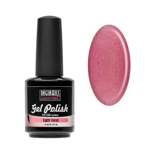 UV zselés lakk Inginails Professional - Light Coral 15ml/gél lakk készítés