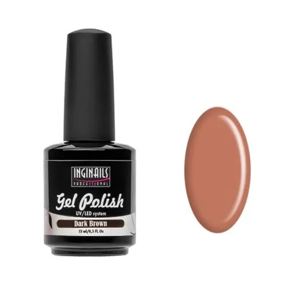 UV zselés lakk Inginails Professional 15ml - Dark Brown