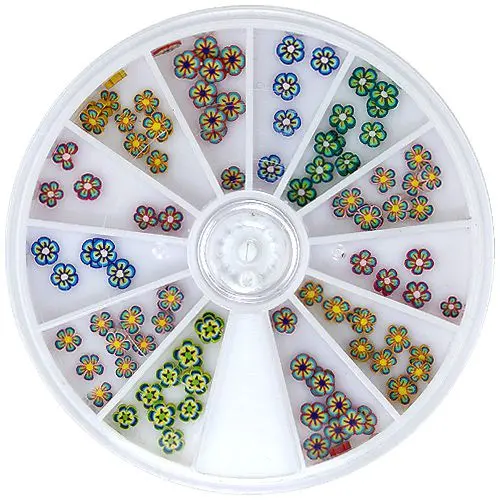 Fimo virágos díszek - készlet