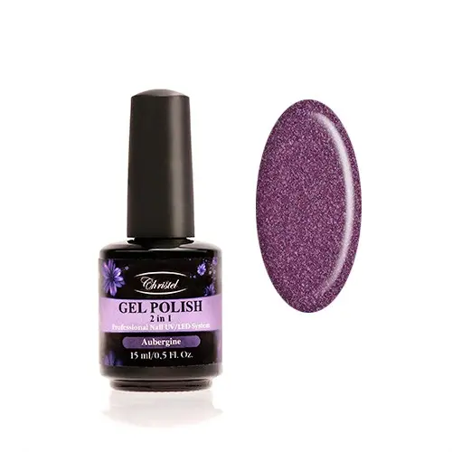 Christel Aubergine 15ml - Soak off gel, 2in1/gél lakk készítés