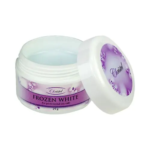 UV zselé Christel - Frozen White gel, 25g 