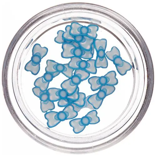 Fimo Nail Art - türkizes-fehér masliszeletek